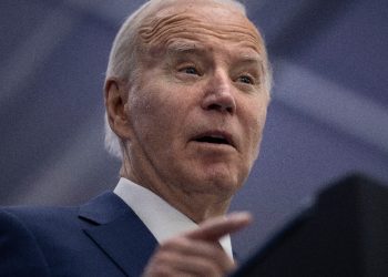 US President Joe Biden  speaks about the costs of living during an address at the YMCA Allard Center March 11, 2024, in Goffstown, New Hampshire / ©AFP