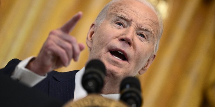 US President Joe Biden speaks during a reception honoring Women's History Month at the White House / ©AFP