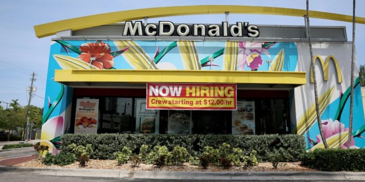 The US economy added 275,000 jobs in February, an unexpected pick-up after January's number was revised downwards. ©AFP