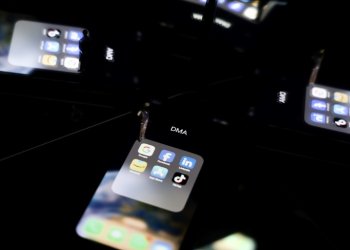 Amazon, Apple, Google parent Alphabet, TikTok owner ByteDance, Meta and Microsoft have to comply with the new law. ©AFP