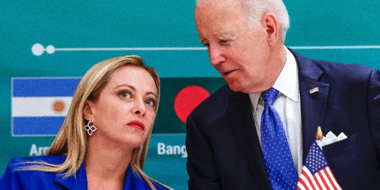 Biden and Meloni, seen here at the G20 in India in September, have become close allies / ©AFP