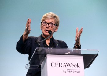 US Energy Secretary Jennifer Granholm speaks during the CERAWeek oil summit in Houston, Texas / ©AFP