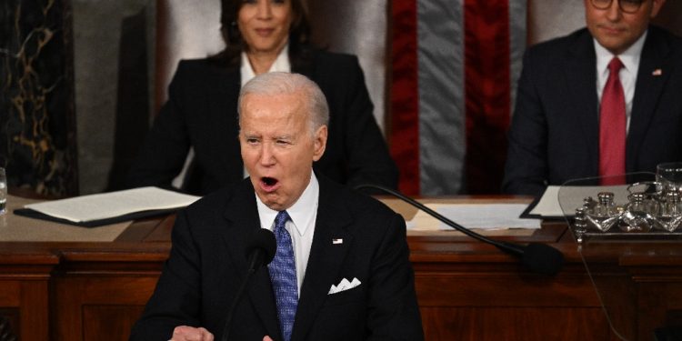 US President Joe Biden, delivering a full-throated State of the Union speech, defended reproductive rights and stressed they will be on the ballot in the November 2024 presidential election / ©AFP