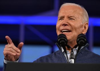 US President Joe Biden speaks at a campaign event in Philadelphia, Pennsylvania  / ©AFP