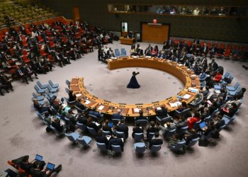 The UN Security Council meets on a motion for a Gaza ceasefire and hostage deal vote at UN headquarters in New York, on March 22, 2024. ©AFP