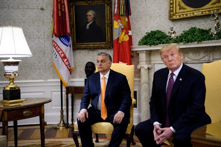 Hungary's Prime Minister Viktor Orban and US President Donald Trump meet at the White House in 2019 / ©AFP