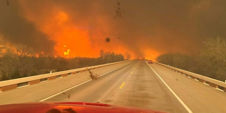 The Smokehouse Creek fire consumed a million acres (400,000 hectares) and destroyed hundreds of homes. ©AFP