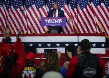 Donald Trump speaks during a campaign event in Rome, Georgia, on March 9, 2024. / ©AFP