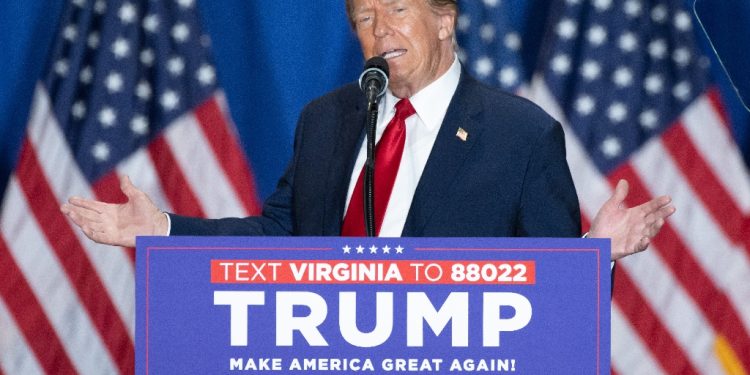 Republican presidential candidate Donald Trump speaks during a Get Out the Vote rally in Richmond, Virginia on March 2, 2024 / ©AFP