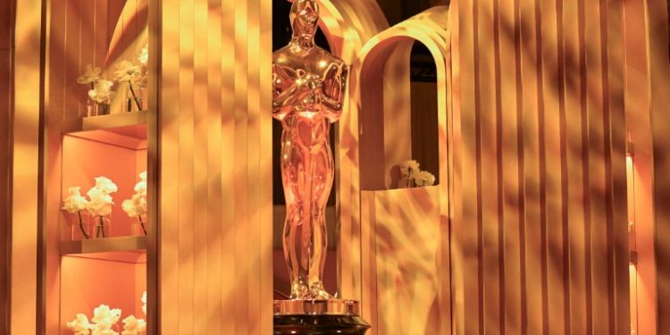 Oscar statues will be handed out at the 96th Academy Awards, with 'Oppenheimer' expected to dominate the prizes . ©AFP