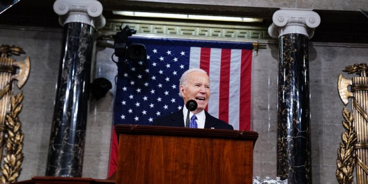 US President Joe Biden delivers his State of the Union address, in which he warned Israel that aid for Gaza cannot be used 'as a bargaining chip' / ©AFP