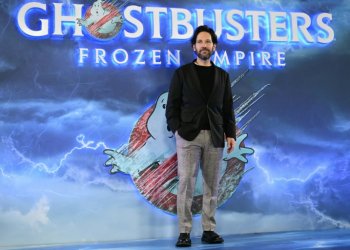 Actor Paul Rudd poses during a photocall for 'Ghostbusters: Frozen Empire' in London on March 21, 2024. ©AFP