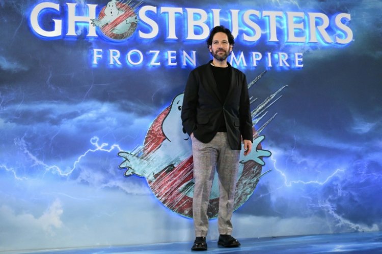 Actor Paul Rudd poses during a photocall for 'Ghostbusters: Frozen Empire' in London on March 21, 2024. ©AFP