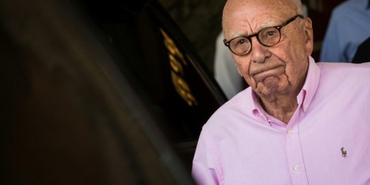 Rupert Murdoch photographed on July 10, 2018 in Sun Valley, Idaho. ©AFP