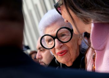 Designer Iris Apfel attends New York Fashion Week in September 2016. ©AFP