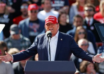 Republican presidential candidate Donald Trump speaks during a rally in Vandalia, Ohio, on March 16, 2024 / ©AFP