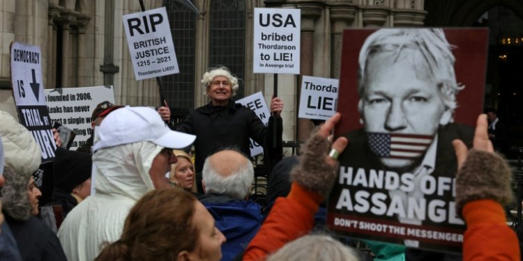 Washington indicted the WikiLeaks founder over its publication of hundreds of thousands of secret military and diplomatic files. ©AFP