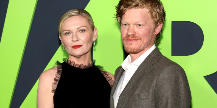 Kirsten Dunst and Jesse Plemons attend the Los Angeles premiere of A24's 'Civil War' on April 2, 2024. ©AFP