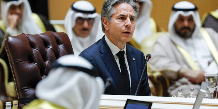 US Secretary of State Antony Blinken meeting Gulf Cooperation Council ministers in Riyadh / ©AFP