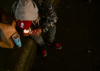 The use of hard drugs on the streets of Oregon's cities has become a common sight since a 2021 law change decriminalising possession. ©AFP