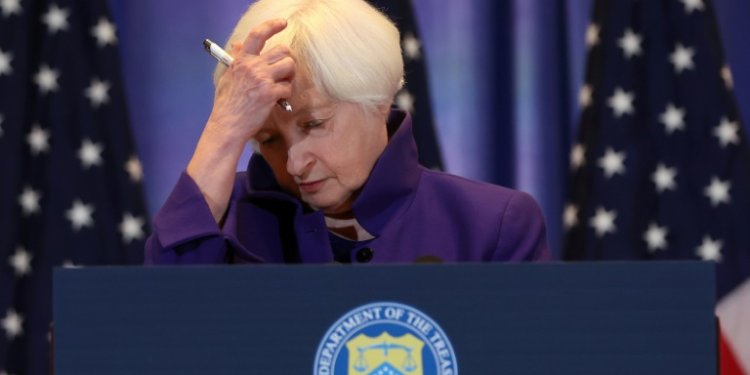 US Secretary of the Treasury Janet Yellen speaks during a news conference following a bilateral meeting with Chine's Vice Premier He Lifeng in November 2023. ©AFP