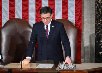 Speaker Mike Johnson leads a razor-thin Republican majority in the House, and gained his seat after a small number of his party members joined Democrats to oust his predecessor / ©AFP