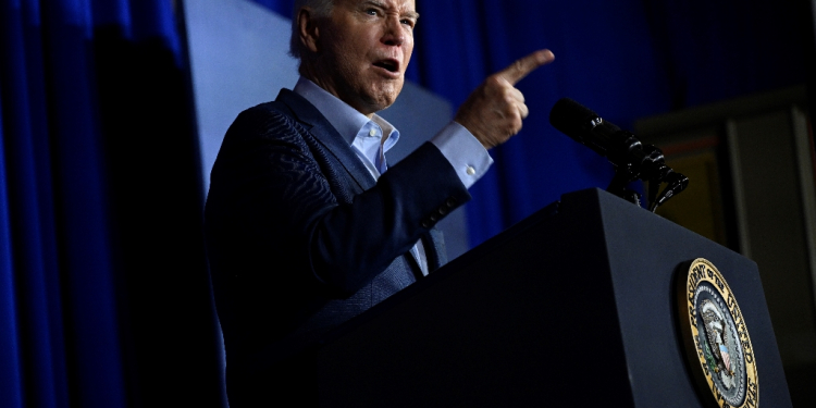 US President Joe Biden explained differences between himself and Donald Trump at a campaign event in Scranton, Pennsylvania / ©AFP