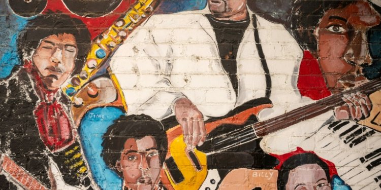 A mural on Nashville's Jefferson Street Sound museum speaks to the area's once-thriving music scene. ©AFP