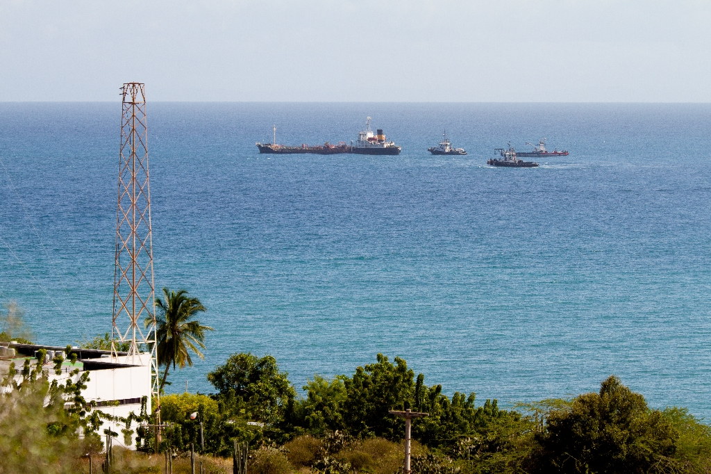 A tanker travels off the coast of Venezuela, where authorities insist its oil sector would keep going regardless of whether the United States imposes sanctions / ©AFP