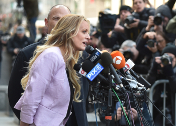 Donald Trump has been criminally charged with paying 'hush money' to Stormy Daniels to cover up their alleged affair ahead of the 2016 election -- and falsifying business records while doing so / ©AFP