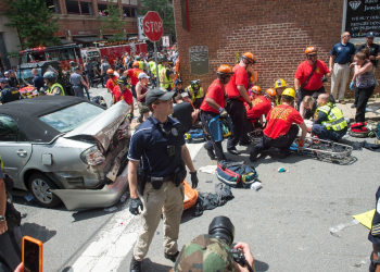 The aftermath of the attack during the white nationalist rally in Charlottesville, Virginia, in 2017 / ©AFP