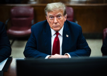 Former US president Donald Trump attends the opening day of his 'hush money' trial in New York / ©AFP