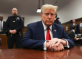 Former US president Donald Trump in court for a contempt hearing / ©AFP