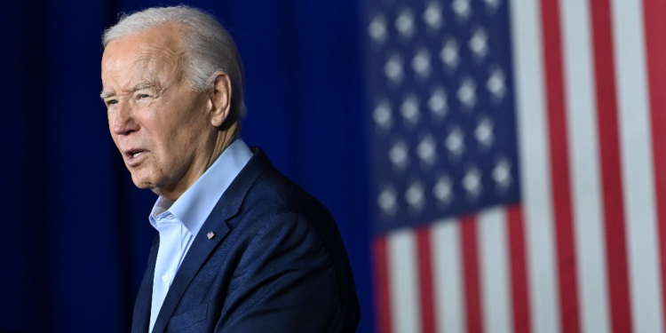 US President Joe Biden is calling to triple tariffs on Chinese steel and aluminum while the US launches a probe into China's trade practices in shipbuilding and other sectors / ©AFP