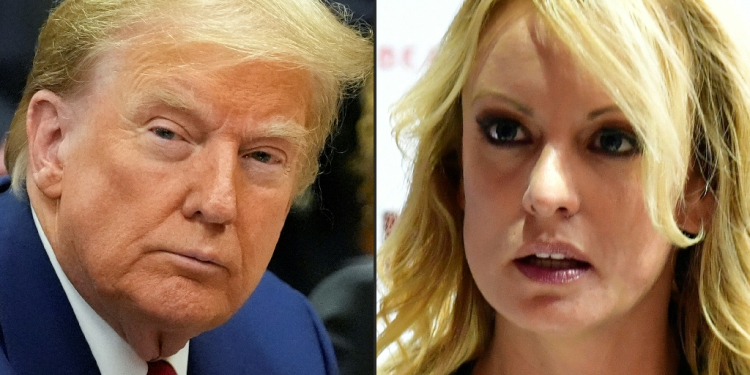 Former US president Donald Trump is to go on trial on charges of paying pre-election 'hush money' to adult film actress Stormy Daniels / ©AFP