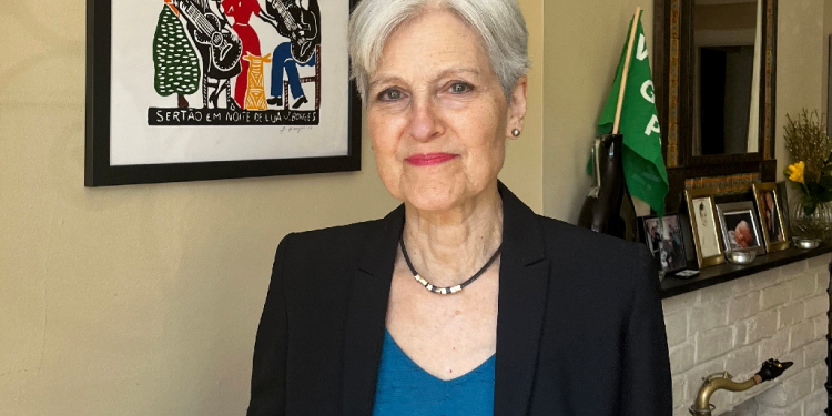 US Green Party presidential hopeful Jill Stein poses in New York on April 15, 2024 / ©AFP