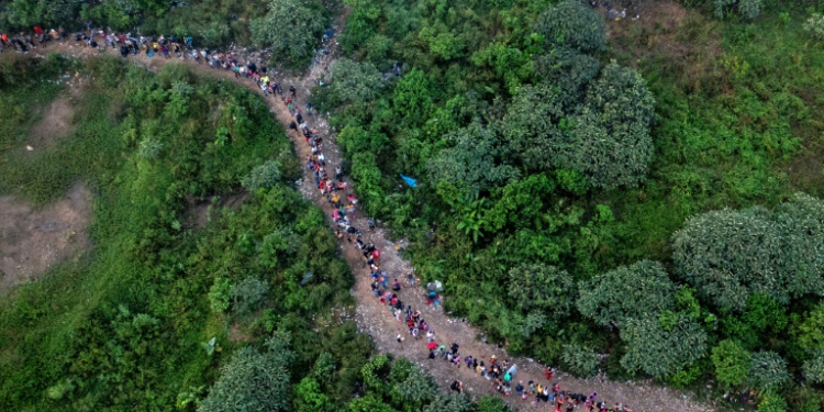 Despite its dangers, the Darien Gap between Colombia and Panama has become a key corridor for US-bound migrants. ©AFP