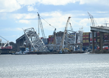 The Francis Scott Key Bridge collapsed on March 26, preventing access to the port of Baltimore. ©AFP