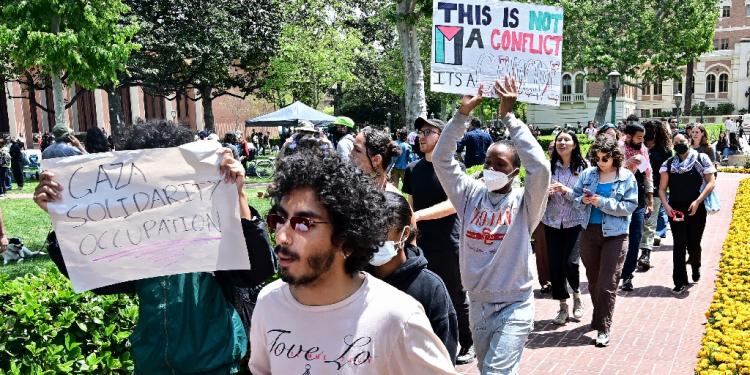 Ninety-three people were arrested at the University of Southern California's Los Angeles campus after pro-Palestinian protests erupted across US universities / ©AFP