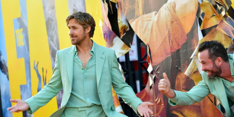 Stunt techniques were on show alongside A-list stars like Ryan Gosling at the Los Angeles premiere of 'The Fall Guy'. ©AFP