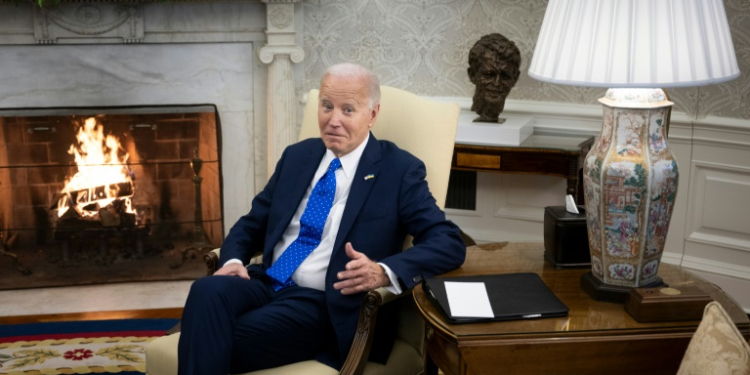 US President Joe Biden has a bust of Robert F. Kennedy Sr in the Oval Office . ©AFP