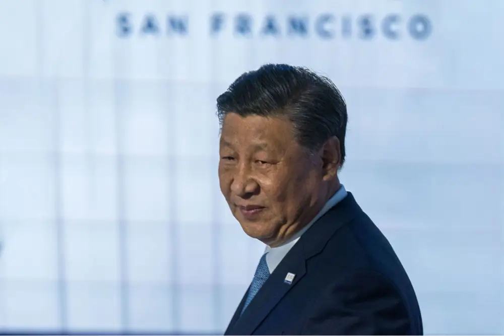 Chinese President Xi Jinping arrives for the APEC Leaders at Moscone Center on November, 17, 2023 in San Francisco