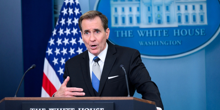 National Security Coucil spokesman John Kirby said the White House was not 'moving the stick'on how to define a major Israeli military offensive on Rafah, in Gaza / ©AFP