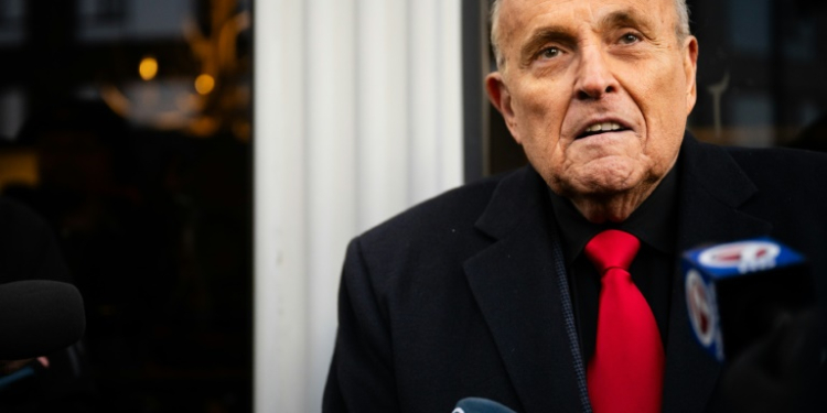 Rudy Giuliani appeared virtually to enter 'not guilty' pleas to Arizona charges that he tried to subvert the 2020 presidential election . ©AFP