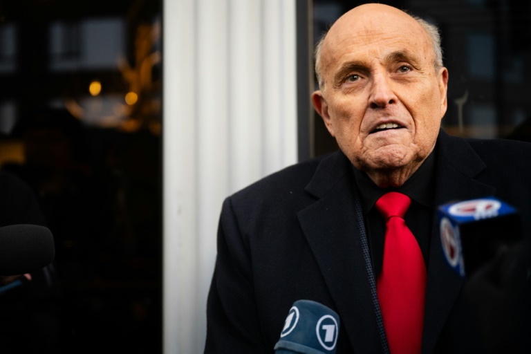 Rudy Giuliani appeared virtually to enter 'not guilty' pleas to Arizona charges that he tried to subvert the 2020 presidential election . ©AFP