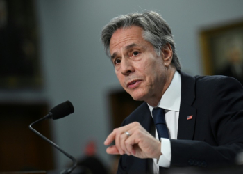 US Secretary of State Antony Blinken is seen on Capitol Hill in Washington on May 22, 2024 . ©AFP