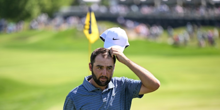 Scottie Scheffler of the United States walks off the 18th green during the final round of the 2024 PGA Championship at Valhalla Golf Club on May 19. ©AFP