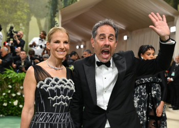 Jerry Seinfeld and his wife Jessica, shown here arriving for the Met Gala earlier this month in New York City, have been unusually vocal about their support for Israel since the Gaza war began / ©AFP