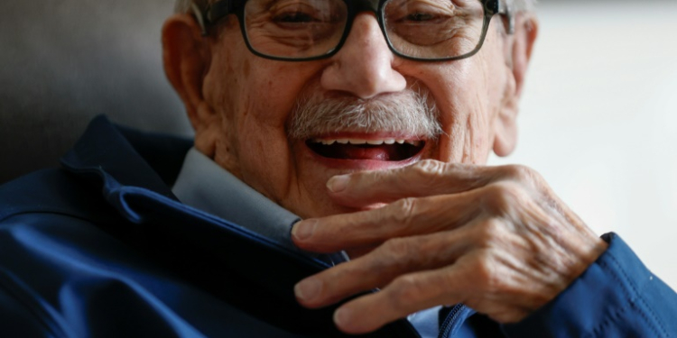 World War II veteran Richard Rung shares his memories of D-Day during an interview with AFP in Carol Stream, Illinois . ©AFP