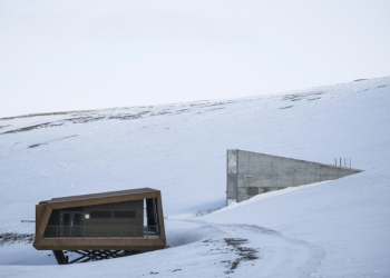 Hawtin and Fowler participated in the creation of the Svalbard Global Seed Vault in Norway. ©AFP